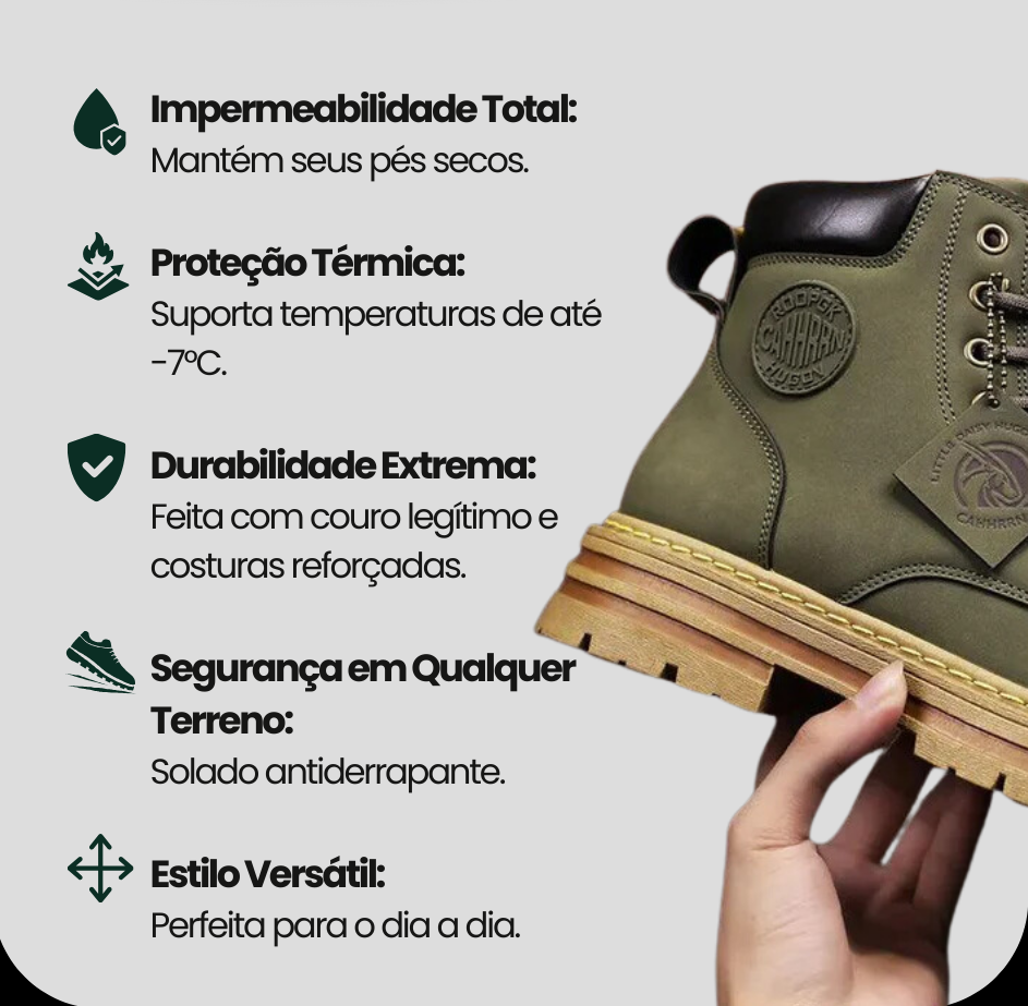 Bota Masculina Impermeable Suela Antideslizante