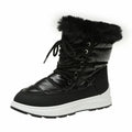 Botín Impermeable con Cordones y Plataforma para Mujer para Invierno