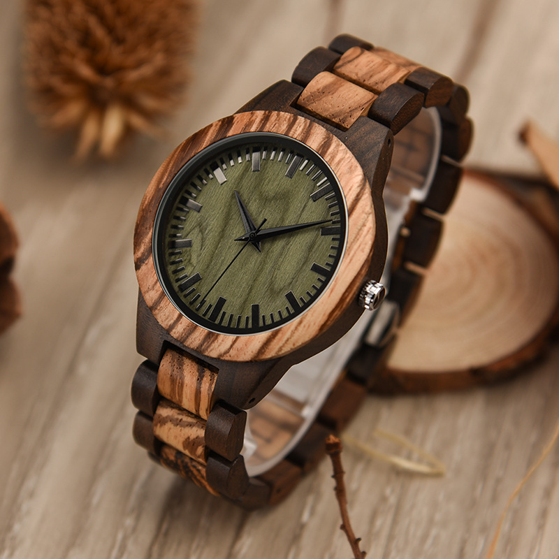 Reloj de cuarzo de madera Oakridge
