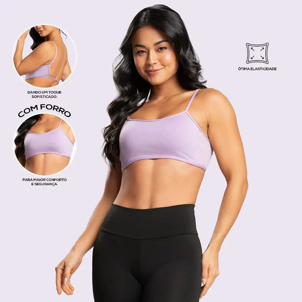 Kit de 3 Tops Cortos de Gimnasio con Escote en la Espalda - Tirantes Finos y Tejido Ligero