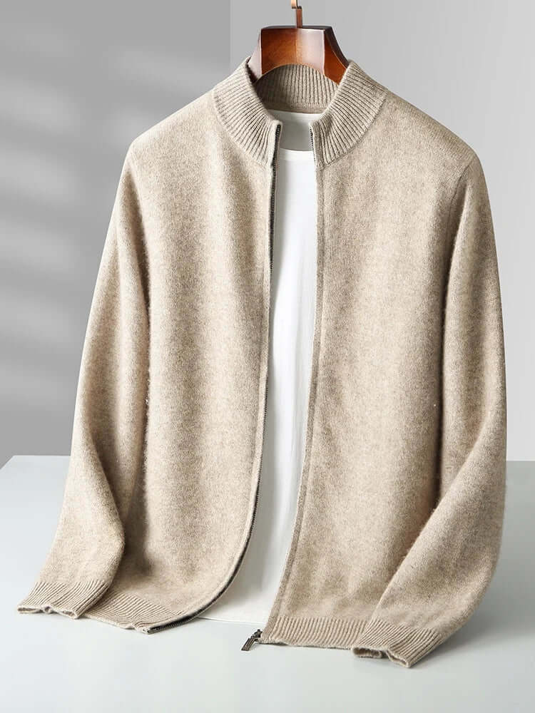 Cárdigan de Merino con Cresta
