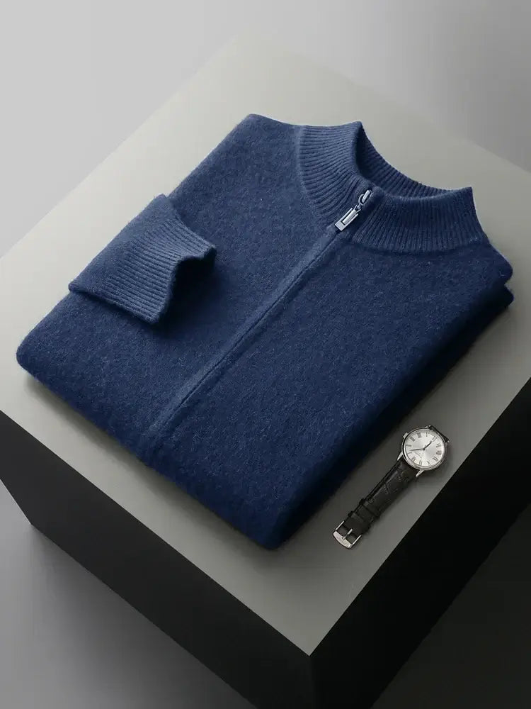 Cárdigan de Merino con Cresta