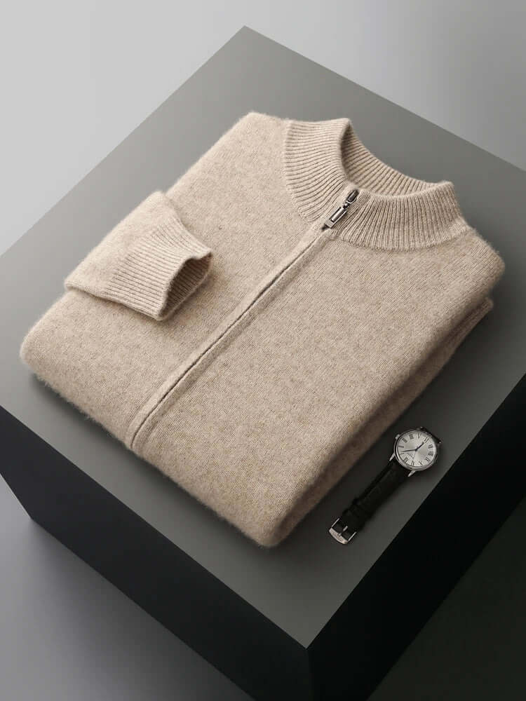 Cárdigan de Merino con Cresta
