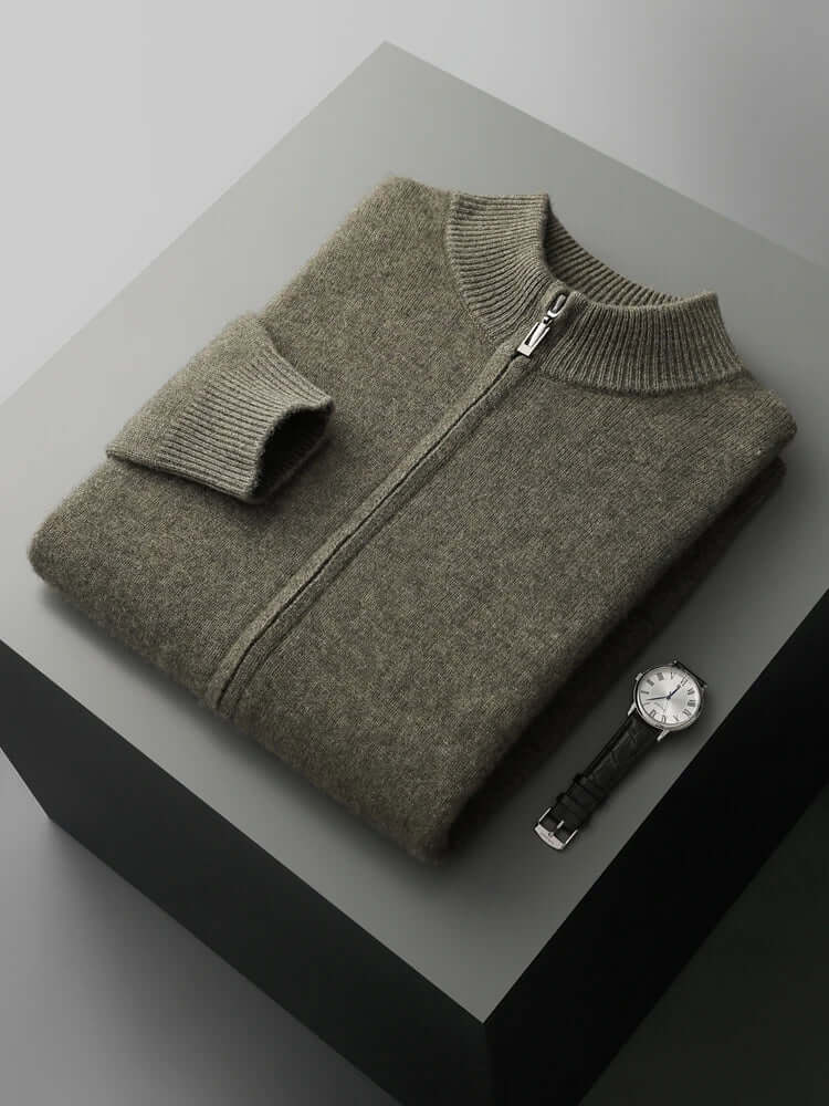 Cárdigan de Merino con Cresta
