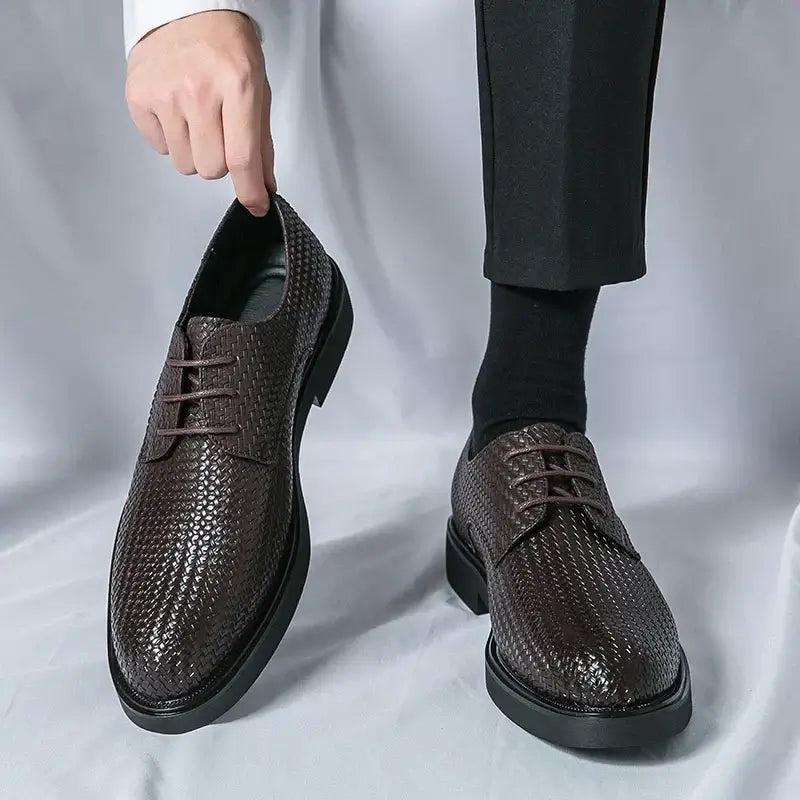Zapatos de vestir de piel trenzada - Comodidad y estilo